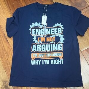 Ador Blue Graphic T-Shirt 100% Cotton